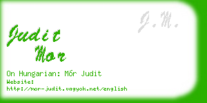judit mor business card